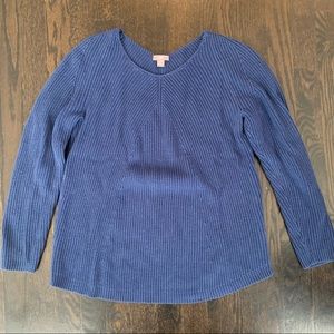 J. Jill Size XS Petite Blue Sweater